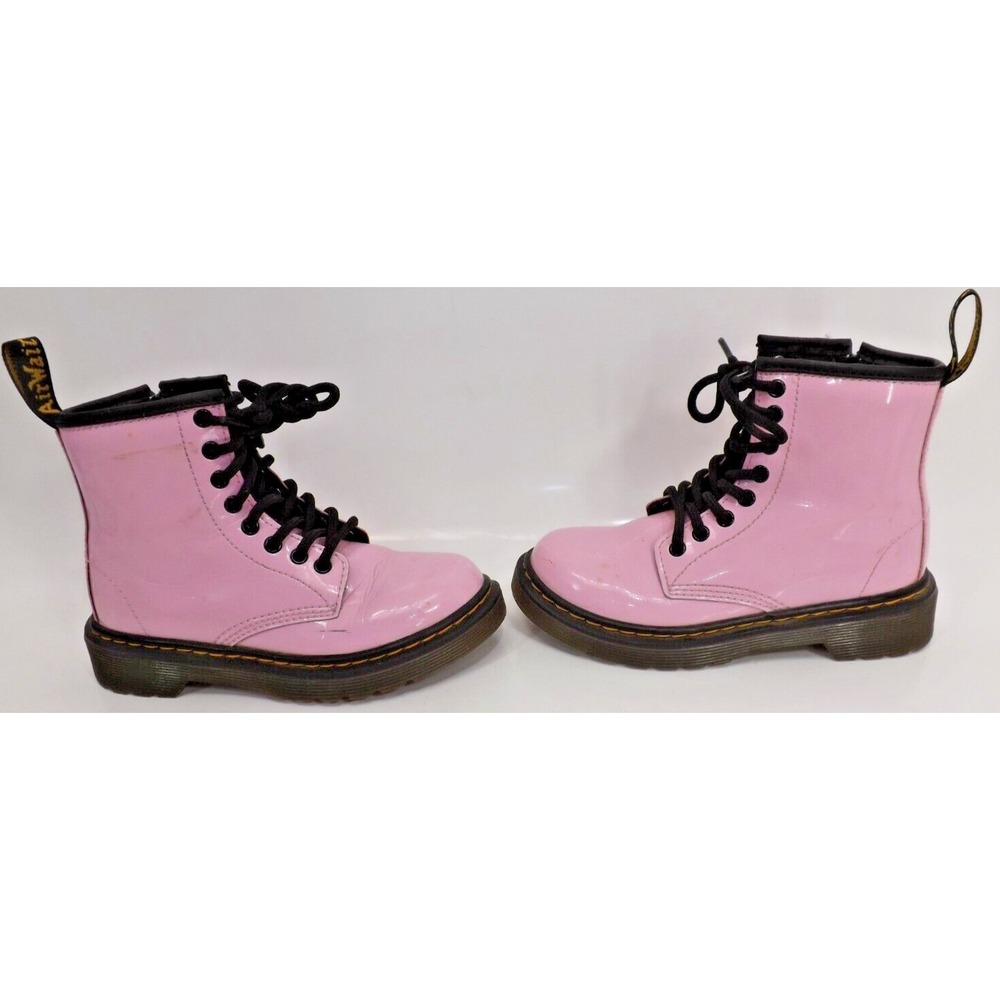 Dr. Martens  1460 J - Children's DOCS Shiny PINK Boots  - Child size 12 US - Picture 5 of 12